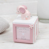 Elephant Letter Cube Money Box With Photo Frame