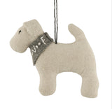 Hanging Dog Grey Scarf Decoration - East Of India