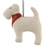 Hanging Dog Red Scarf Decoration - East Of India