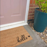 Hello Heart Grey Doormat