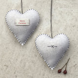 Merry Christmas Felt Hanging Heart (med)- East Of India