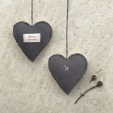 Merry Christmas Felt Hanging Heart (small) - East Of India
