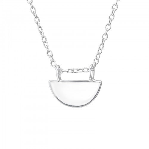 Semi Circle Sterling Silver Necklace