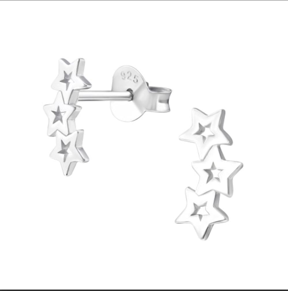 Triple star sale stud earrings