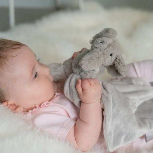 Grey Elephant Comforter Baby Soother — Soft Plush Elephant Comforter| Award-Winning Newborn Gift