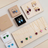 Love Grows Here Silver Heart Hoops Earrings- Pepper You