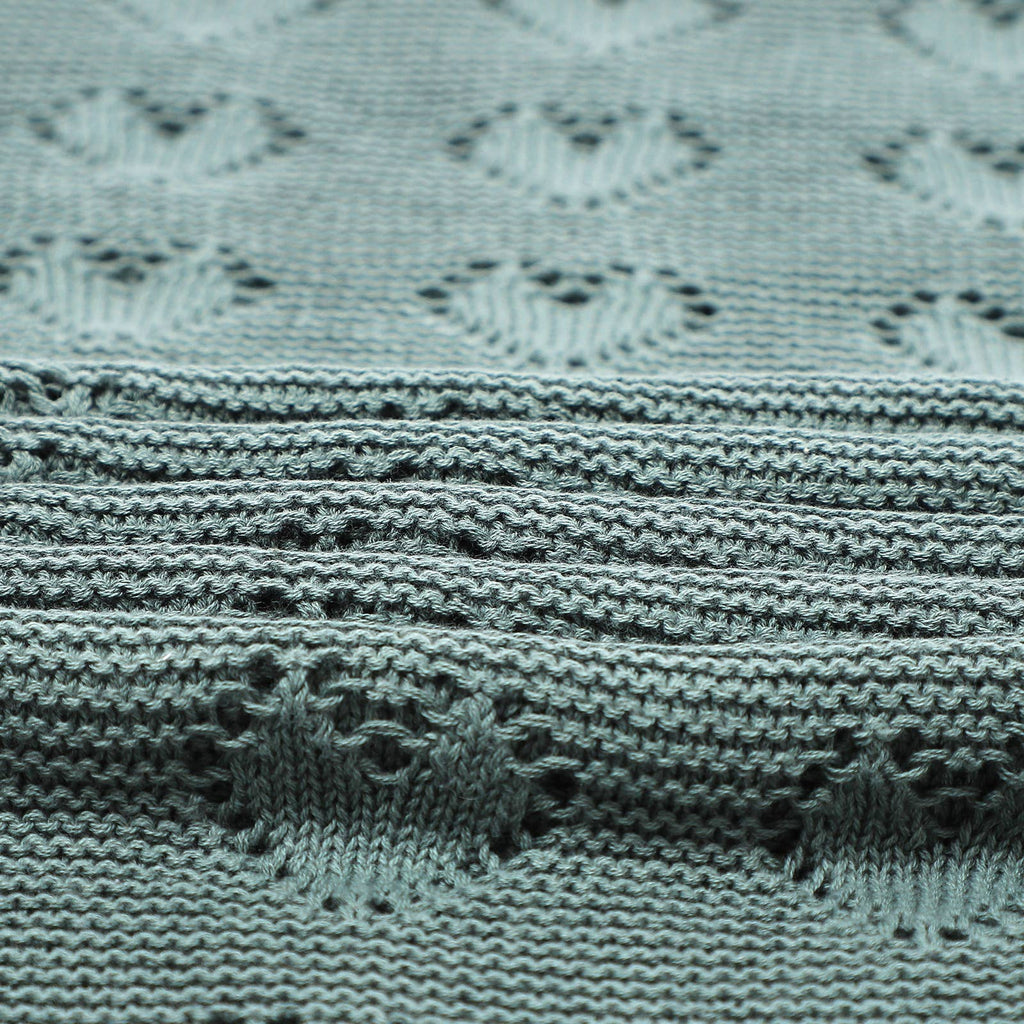 100% Luxury Cotton Receiving Swaddle Baby Blanket - Heart