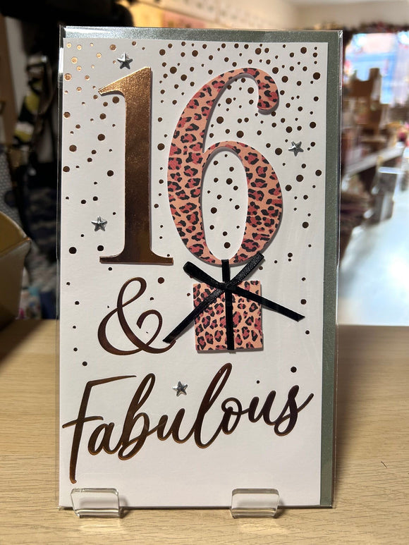16 & Fabulous Greeting Card