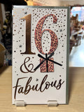 16 & Fabulous Greeting Card