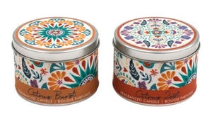 Vibrant Citrus Fragranced Tin Candle