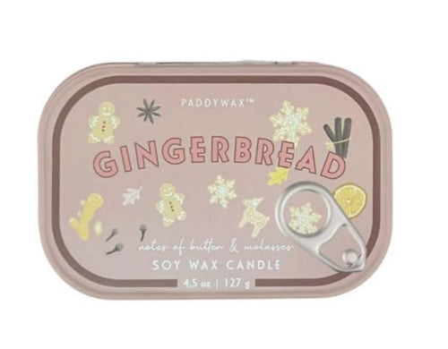 BISTRO GINGERBREAD PRINTED TIN CANDLE - GINGERBREAD