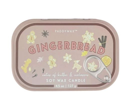 BISTRO GINGERBREAD PRINTED TIN CANDLE - GINGERBREAD