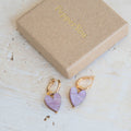 Love Grows Here Gold Heart Hoops Earrings- Pepper You