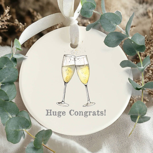 Huge Congratulations Hanging Ceramic Decoration