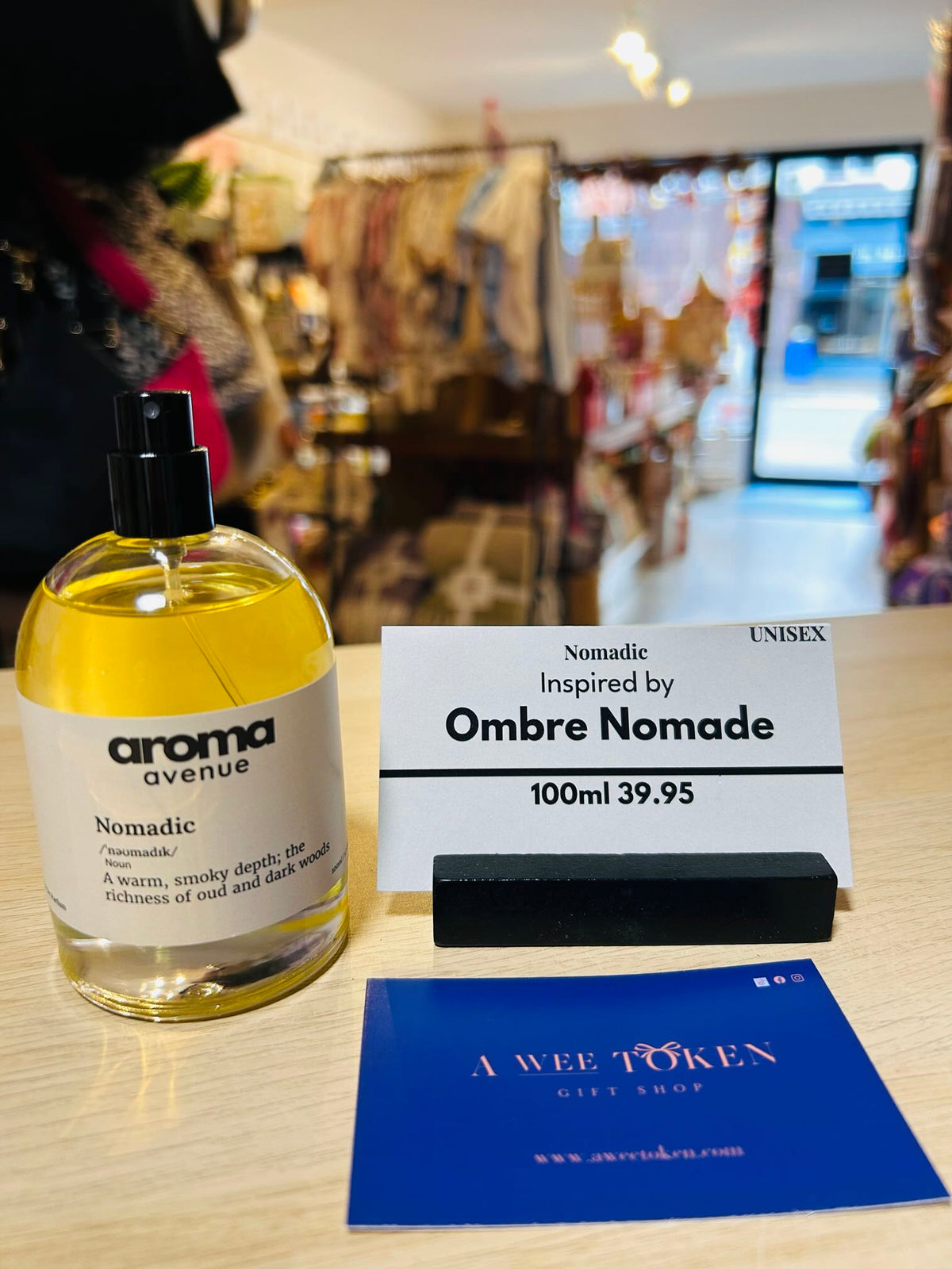 Aroma Avenue Nomadic unisex perfume 100ml glass spray bottle with minimal label