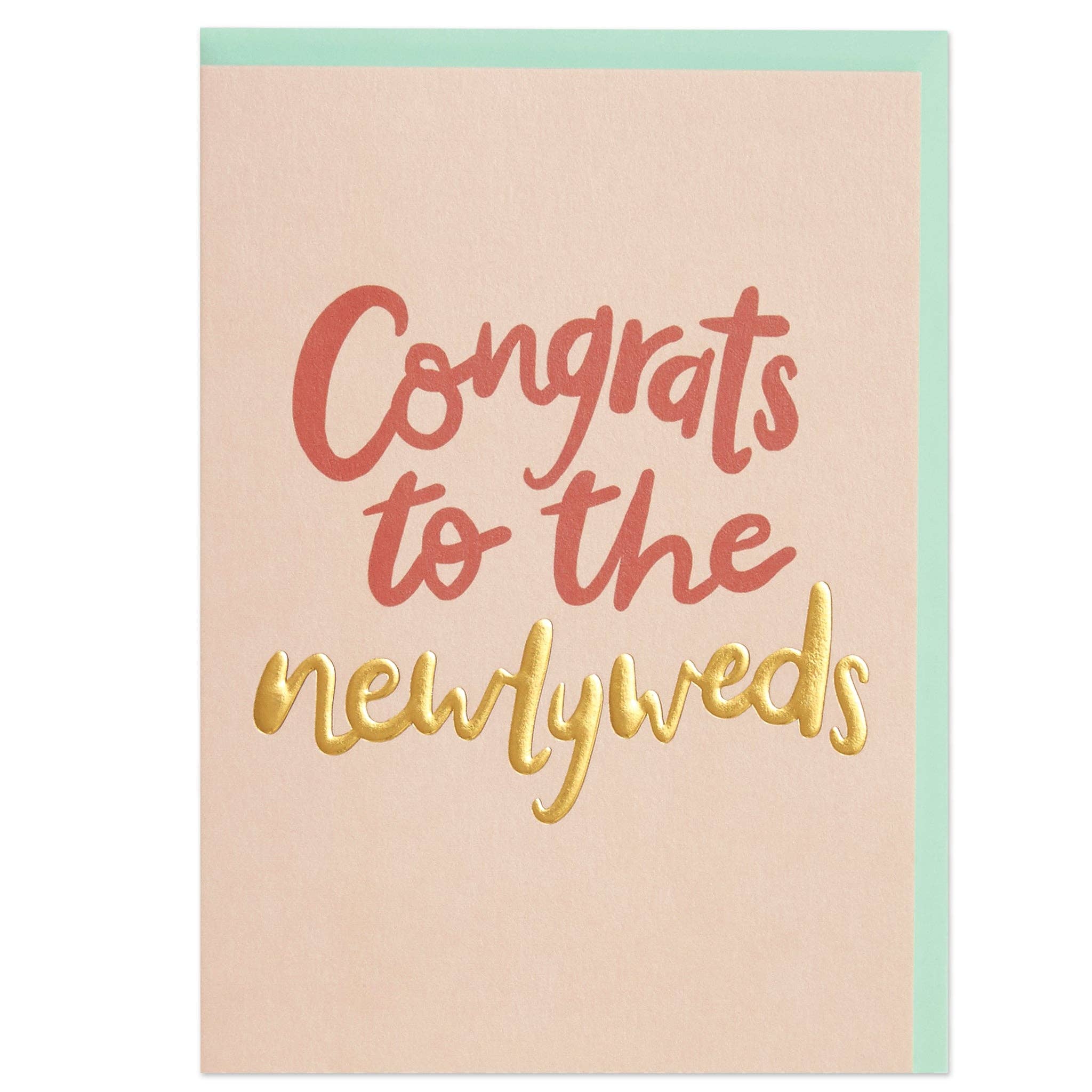 Congrats to the newlyweds wedding card