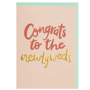 Congrats to the newlyweds wedding card