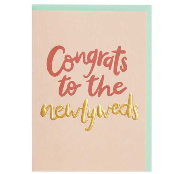 Congrats to the newlyweds wedding card