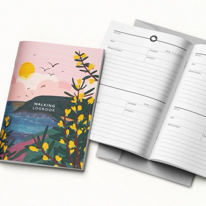 Walking Logbook by Onneke | Illustrated Gift for Walkers