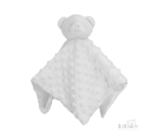Baby bear comforter in white