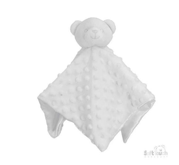 Baby bear comforter in white