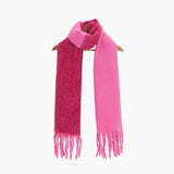 Pink/Red Colourblock Heavyweight Scarf