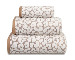 Luxury Jacquard Leopard Bath Towels - 100% Cotton