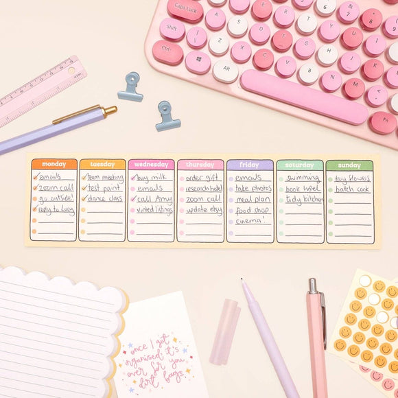 Days of the Week Keyboard Weekly Planner