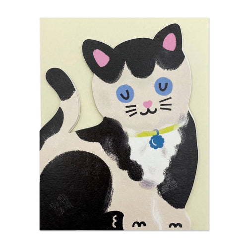 Black and White Kitten Card