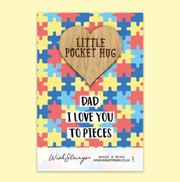 I Love You Dad - Pocket Hug Keepsake Token - Wishstrings