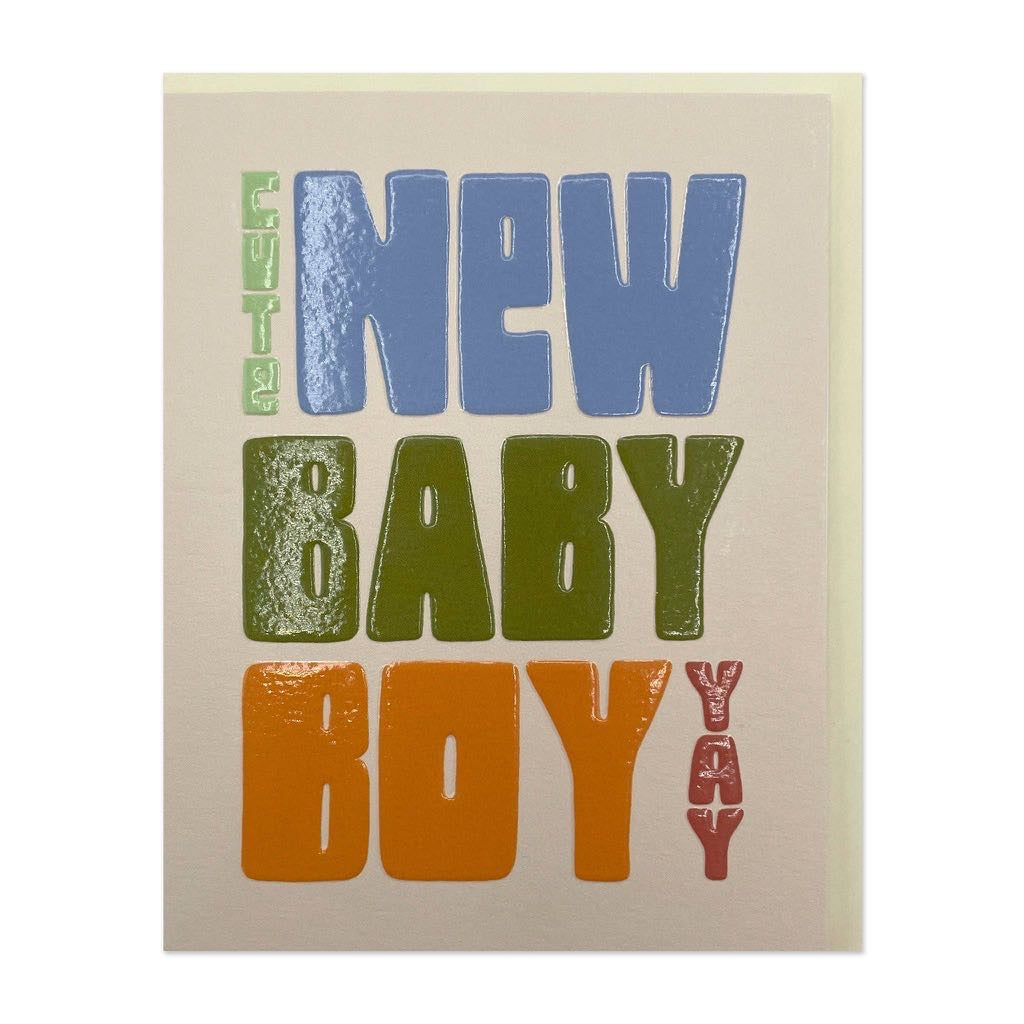 Cute New Baby Boy yay card