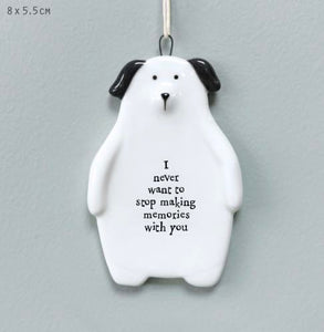 I Never Want To Stop Making Memories Porcelain Dog Hanger - East Of India