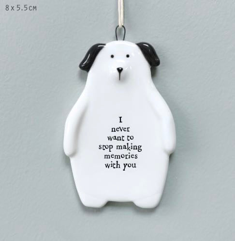 I Never Want To Stop Making Memories Porcelain Dog Hanger - East Of India