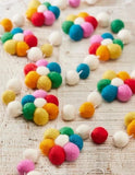 Felt Rainbow Flower Garland