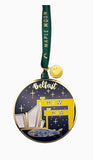 Belfast gold enamel hanging Christmas decoration 