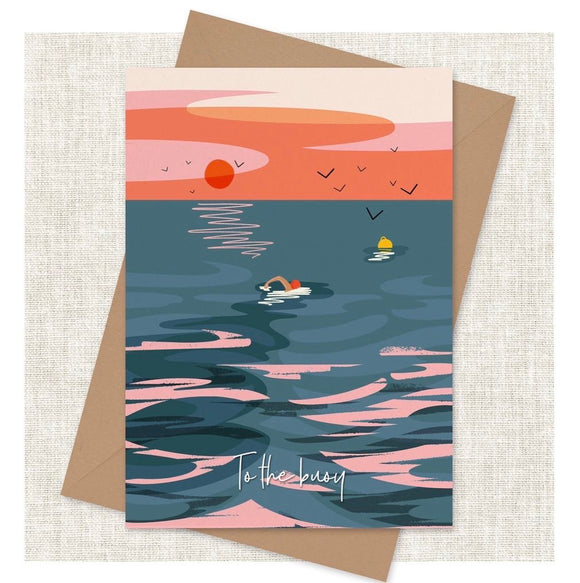 To The Buoy Sea Swimming Card - Vitamin Sea Greeting Card