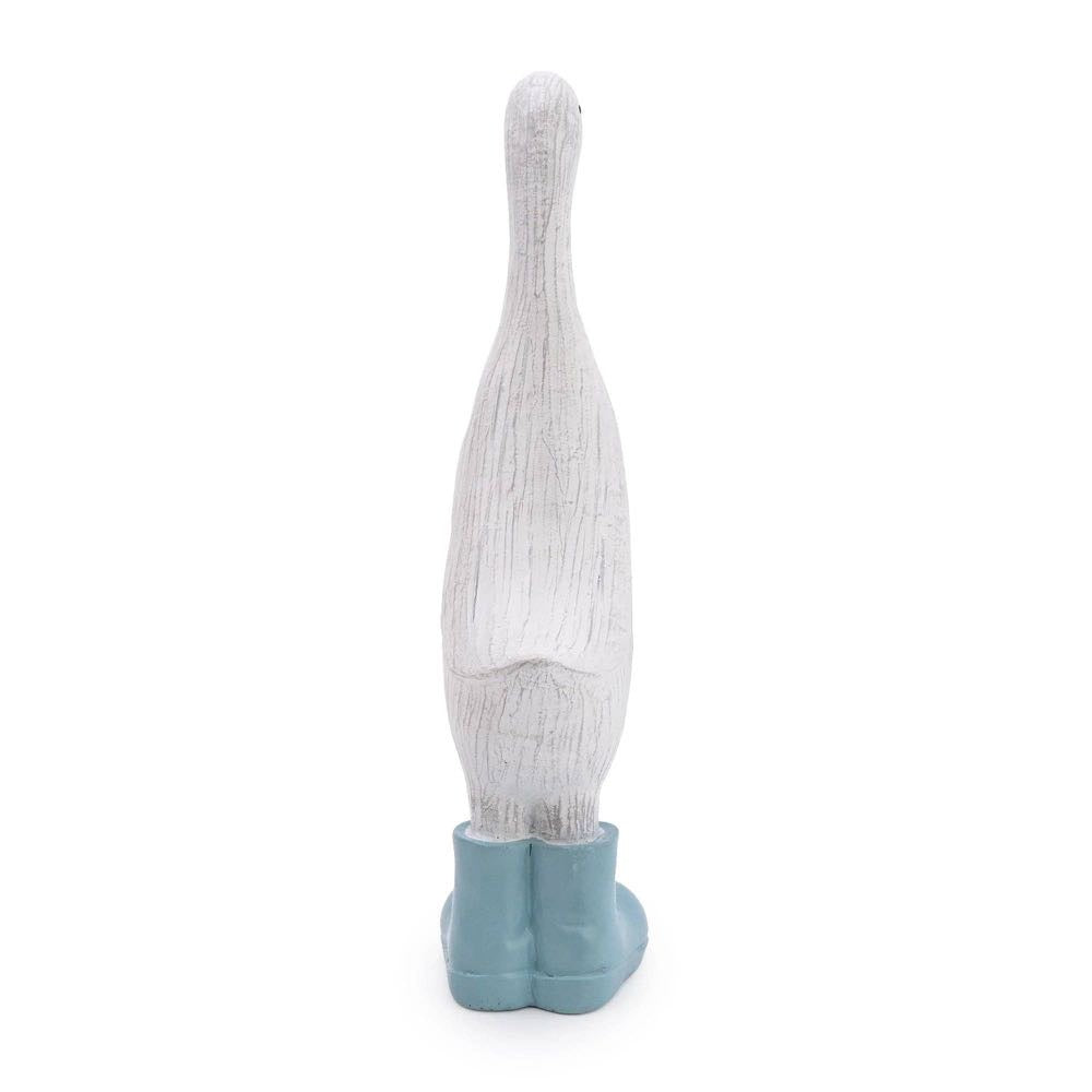 Large Resin Duck in Wellies - Light Blue