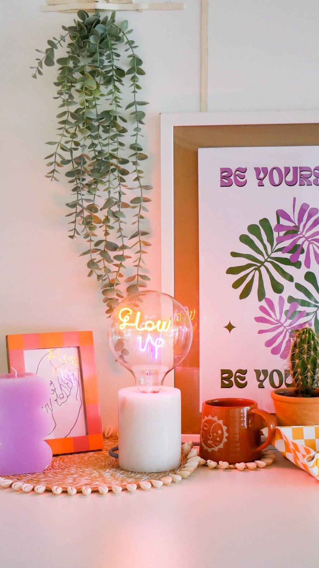 Glow up LED Text Light Bulbs- Screw Down