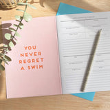 Wild swimming logbook into the sea - sea swimming notebook Journal