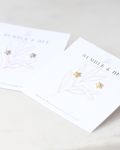 Sparkle Daisy Stud Earrings in Sterling Silver / Gold