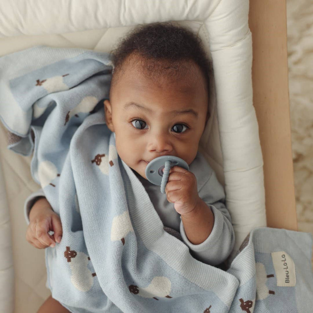 100% Luxury Cotton Swaddle Baby Blanket - Sheep Design