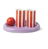 The Lily Mae Ceramic Tequila Shot Glass Set - Poppy & Lilac