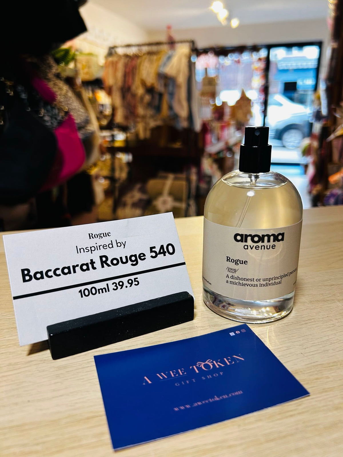  Aroma Avenue Rogue eau de parfum 100ml glass spray bottle with minimal label