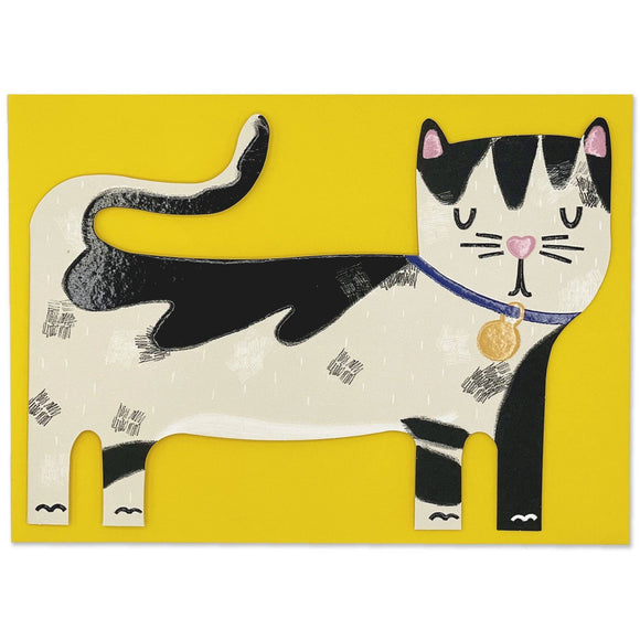 Black and White Cat Greeting Card