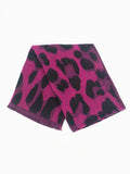 Black/Fuchsia Leopard Print Heavyweight Scarf