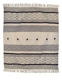 Nina Bobble Boho Throw - Scandi Monochrome Textured Blanket