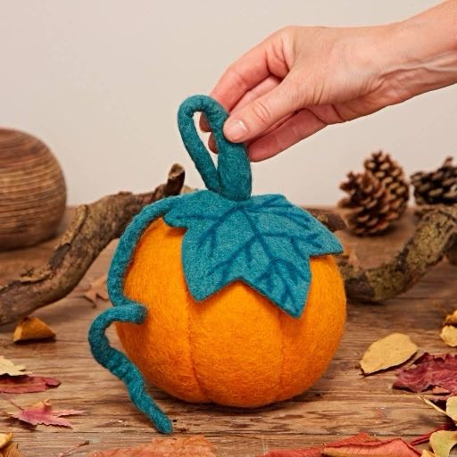 Felt Pumpkin Decoration - Handmade
