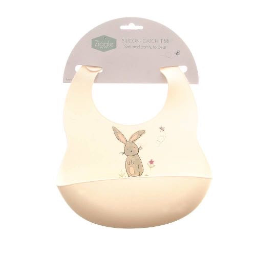 Silicone Baby Bib with Food Catcher – Bunny Design Waterproof Weaning Bib
