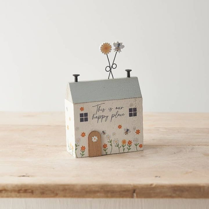 "Our Happy Place" Wooden Block