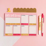 A5 notepad - week planner - let's get busy